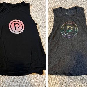 BUNDLE - 2 Pure Barre Circle P Tank tops - both size Small